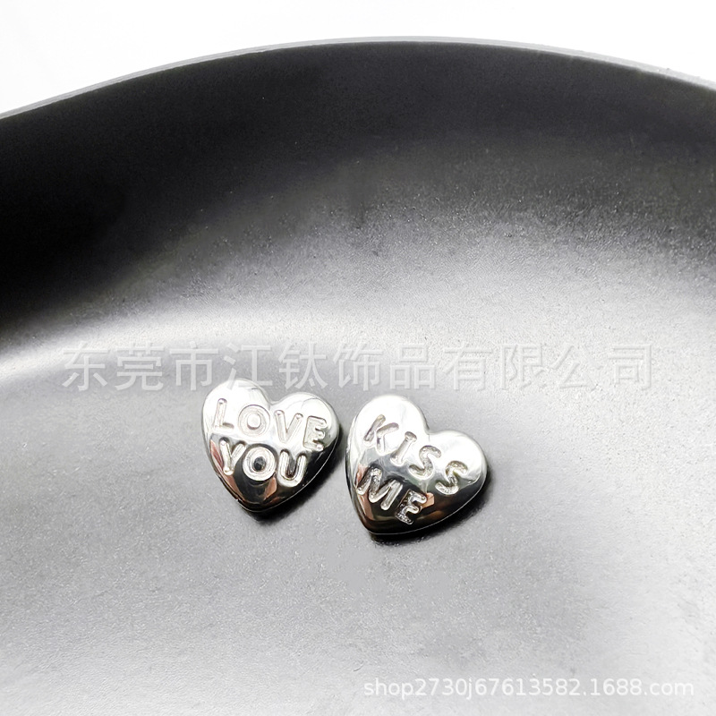 G23 Titanium Heart Ear Cartilage Stud Love Letter Earring Body Piercing Jewelry - Image 4