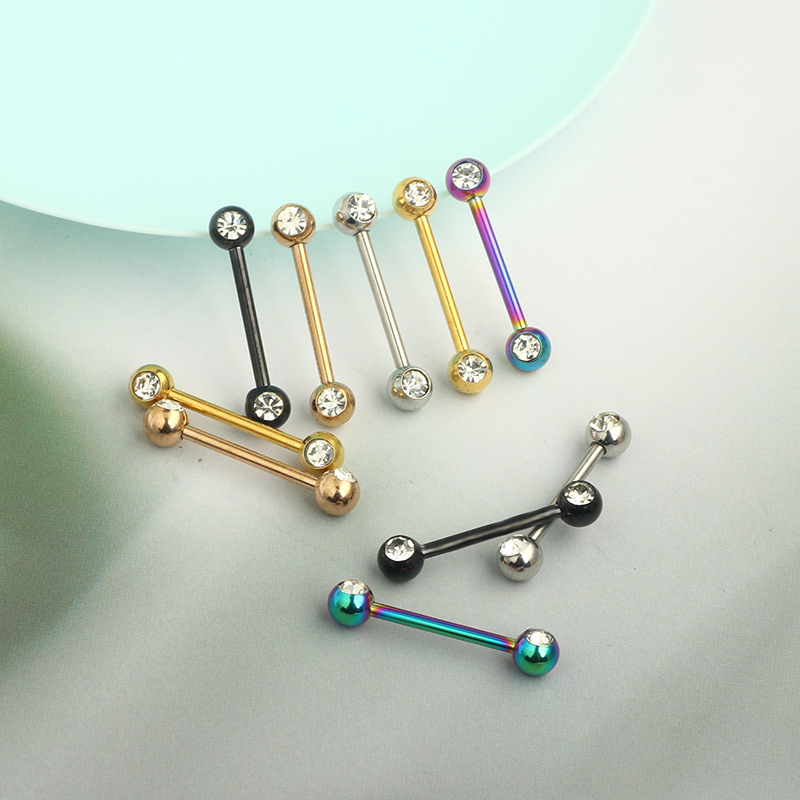Classic Star 316L Stainless Steel Ball Frosted Nipple Ring Tongue Barbell Nipple Barbell Hot Selling Body Piercing Jewelry - Image 4