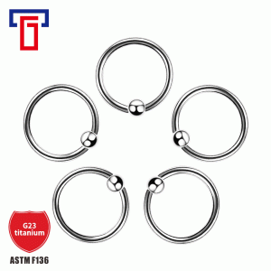 G23 Titanium Clip Ball Ring F136BCR Multi-Purpose Nose Ring Earrings Universal Ring Titanium Piercing Jewelry