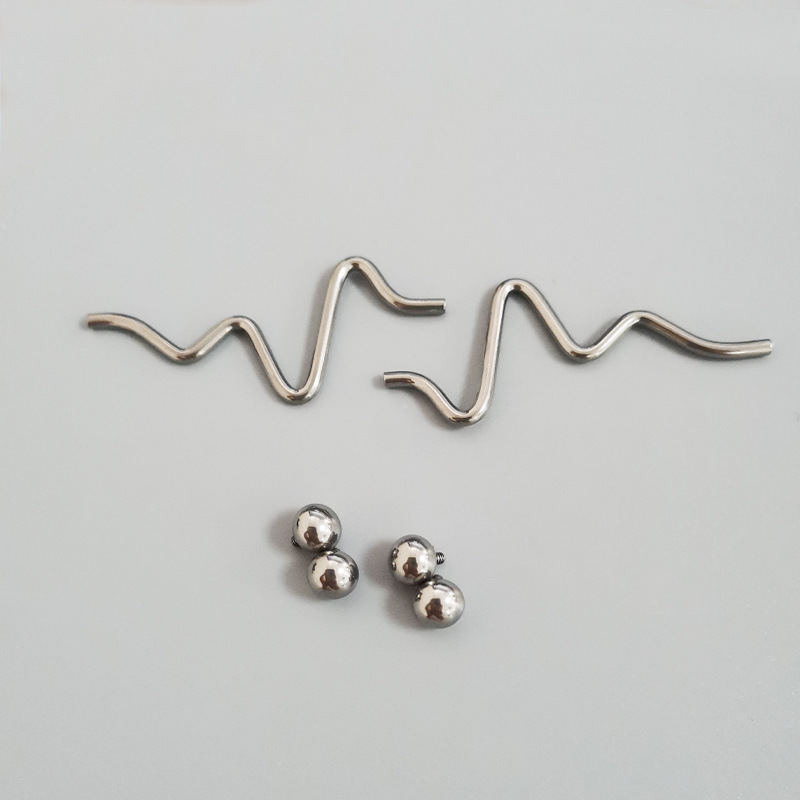 G23 Titanium 14g Ear Bridge Cartilage Nail ASTM F136 Polished Body Piercing Jewelry Gold - Image 3