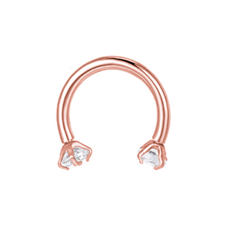 Amazon Classic Hot Sale Stainless Steel CZ Nose Ring Horseshoe Hoop 316L Steel C-Shaped BCR Nose Jewelry - Image 5