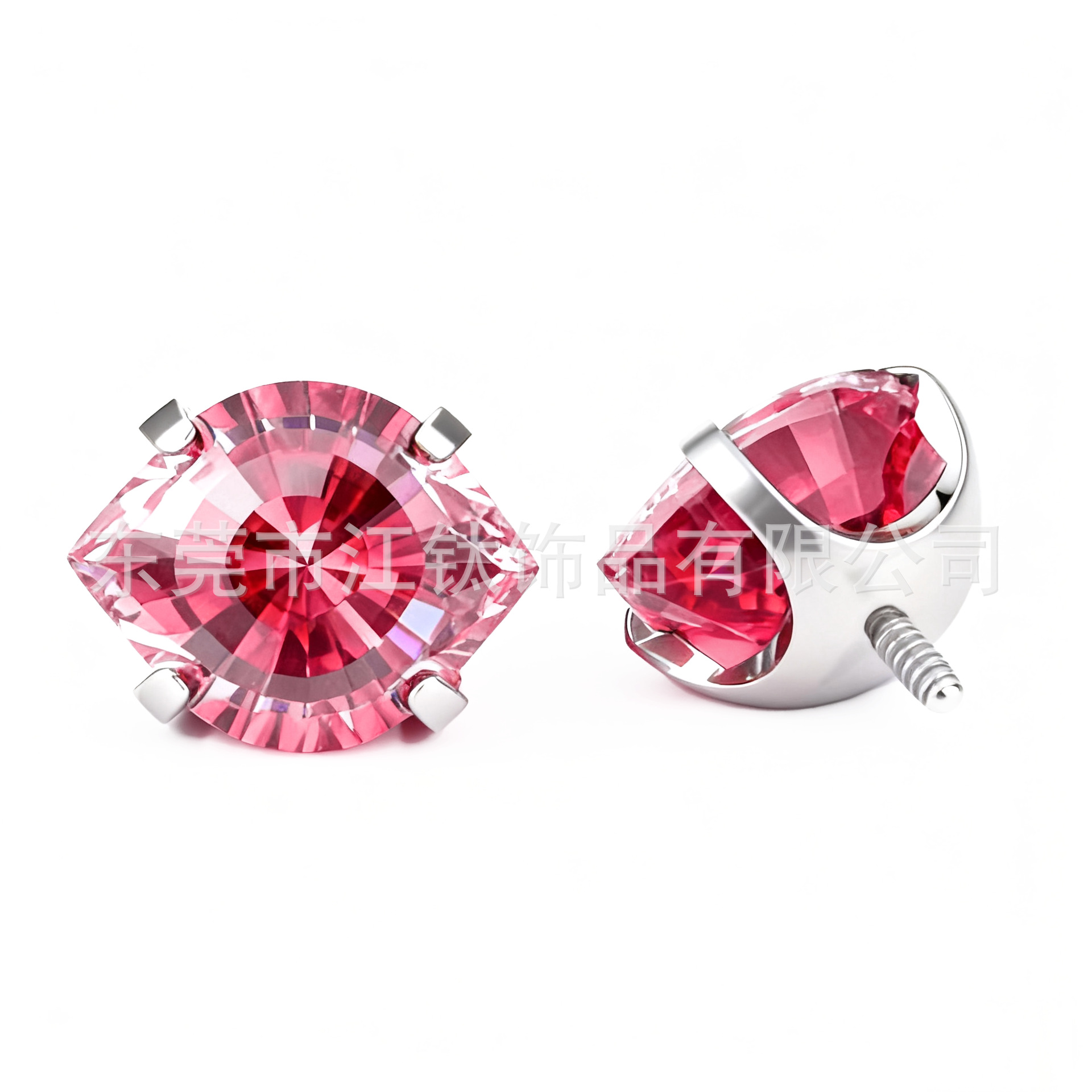 Jiangtai F136 Titanium Alloy Claw-Set Angel Eye G23 Body Piercing Jewelry Ear Stud Internal Thread Ear Bone Stud - Image 5