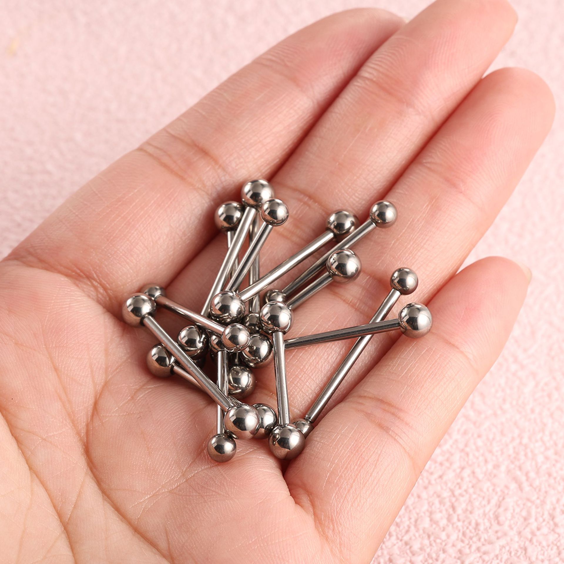 1 Piece F136 Titanium External Thread Double-Ended Ball Tongue Stud Basic Model 16g Multiple Sizes Body Piercing Jewelry - Image 3