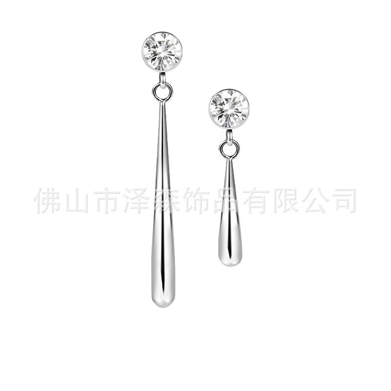F136 Titanium Alloy Zoro Water Drop Pendant Cylindrical Zircon G23 Titanium Body Piercing Ear Bone Stud - Image 4