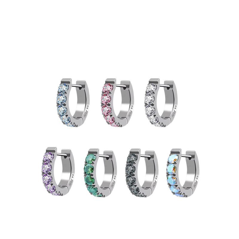 Titanium Alloy F136 Implant-Grade Straight Needle Earrings with 5A Zircon for Ear Piercing, G23 Jewelry Ear Studs, Dazzling Earlobe Rings - Image 5
