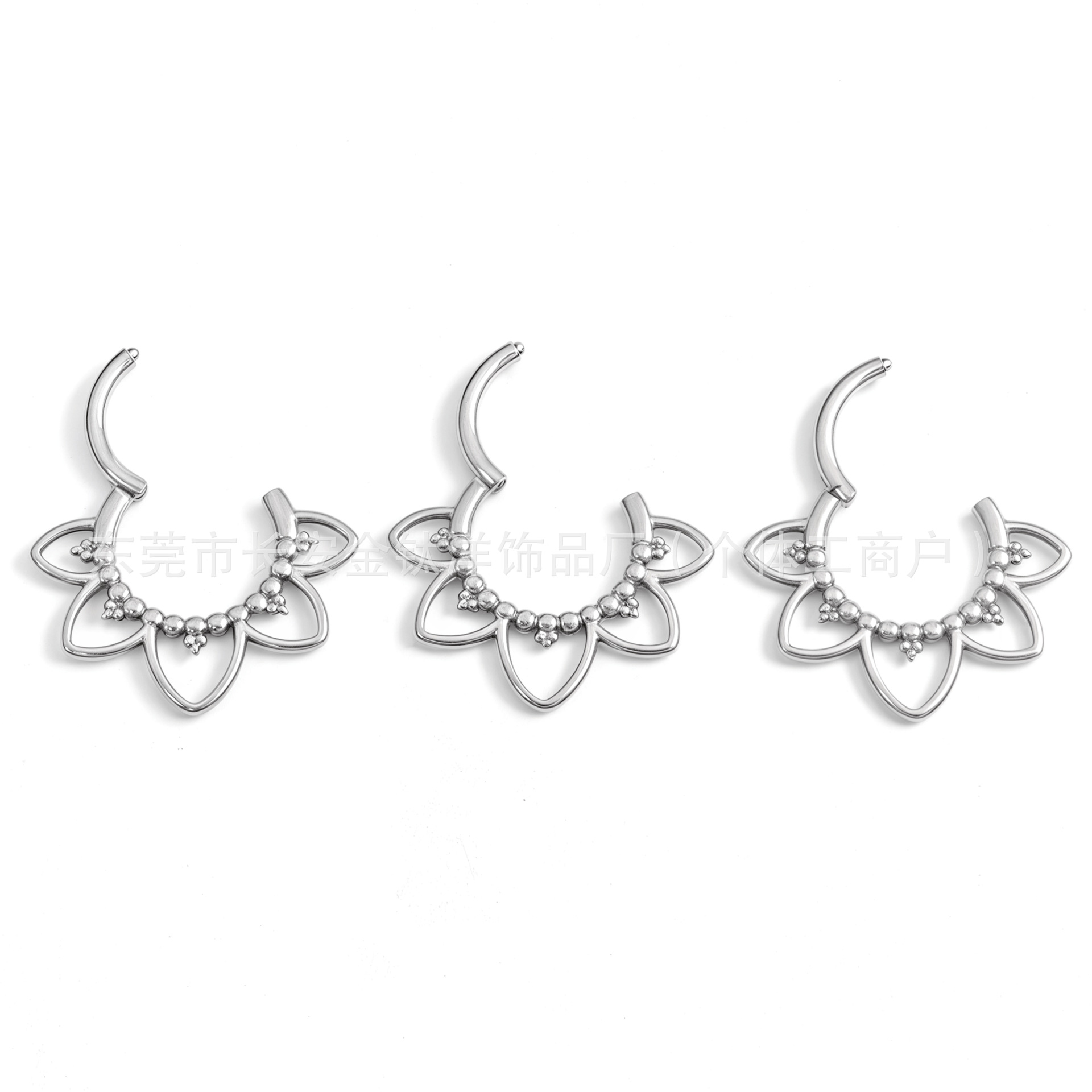 F136 Titanium Petal Closed Ring Pinless Hoop Earrings Lip Ring Nose Ring Seamless Ring G23 Titanium Alloy Piercing Jewelry - Image 3