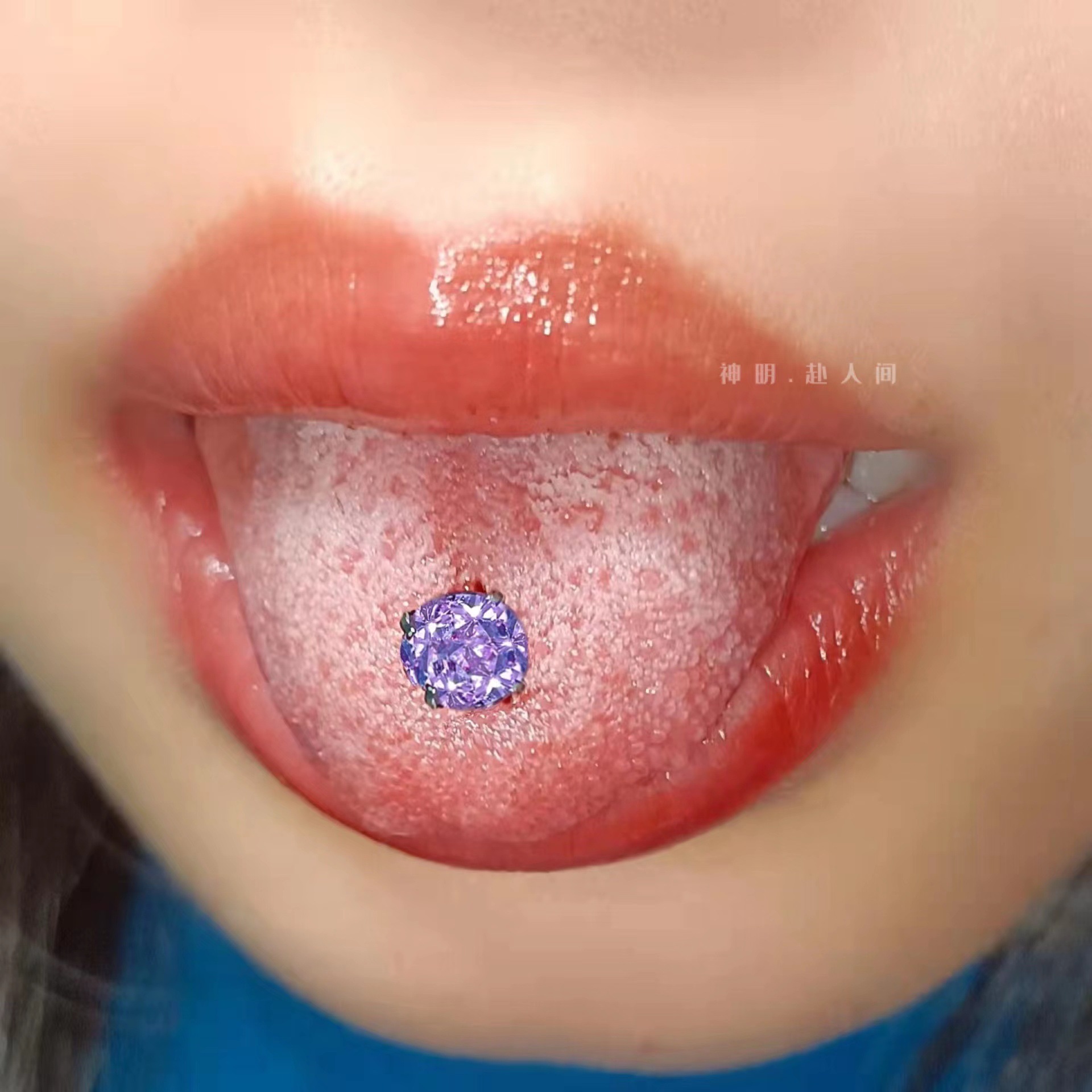 Niche Design Hot Girl Titanium Steel Tongue Ring Barbell 14G 14mm Oral Piercing Jewelry Wholesale - Image 4