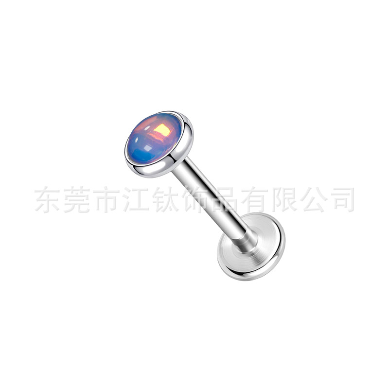 G23 Titanium Gradient Ear Nail Flash Film Oil Dropping Lip Nail - Cartilage Stud Pierce - Image 5