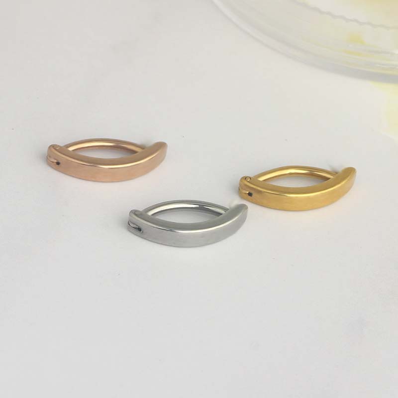 Twist Geometric Rose Gold Belly Button Ring 316L Surgical Steel Dangle Body Piercing Jewelry - Image 5