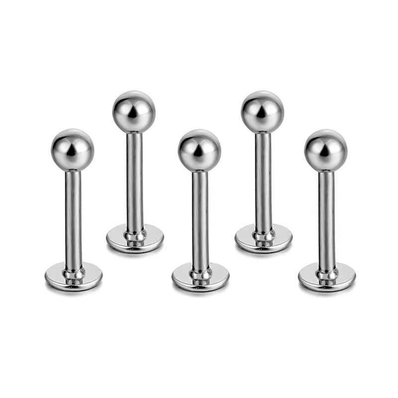G23 Titanium External Thread Lip Labret Stud Pointed Cone Ball 16G Body Piercing Jewelry - Image 5
