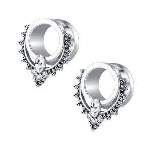 Trendy Punk Hollow Horn Auricle Large Ear Hole Jewelry Stainless Steel Integrated Auricle 2022 Fresh