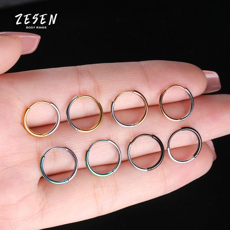 2022 New Hot Selling 1.2mm Diameter Stainless Steel Earring Circle for Men and Women Color Matching Ear Bone Ring - Image 4