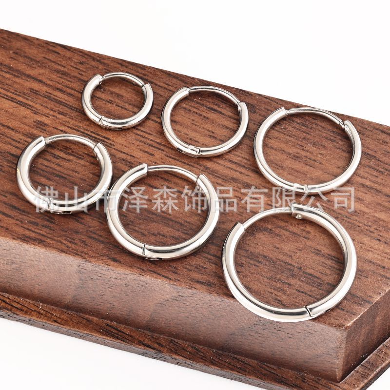 Hand-Polished F136 Titanium Alloy Earrings, Plain Lip Rings, G23 Titanium Tongue Rings, Body Piercing Jewelry - Image 2