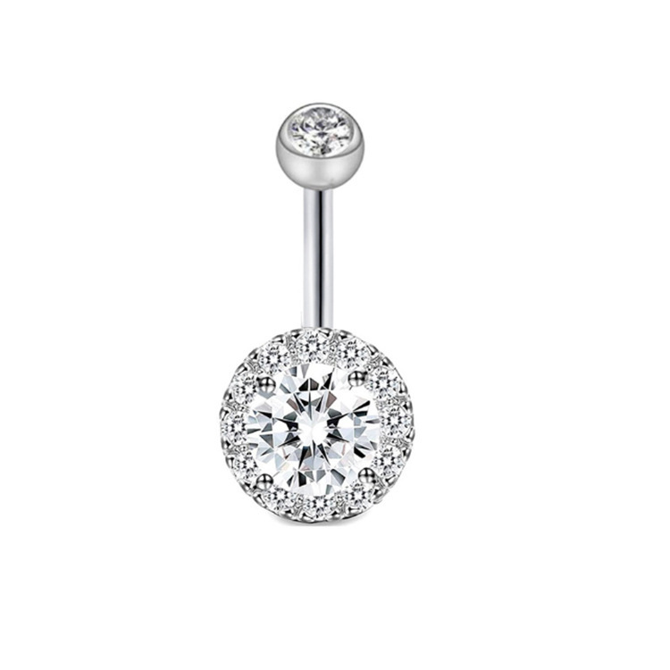 Amazon Wish Rose Gold 5-Piece Stainless Steel Navel Ring Set with Cubic Zirconia Belly Button Rings - Image 3