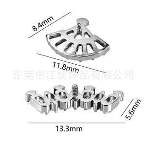 G23 Titanium Alloy Fan-Shaped Cubic Zirconia Ear Stud Cartilage Earring