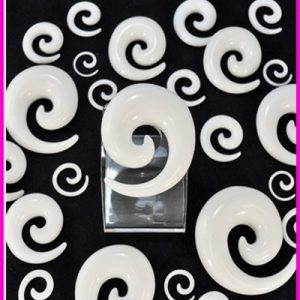 Acrylic White Snail Ear Expander Ear Plug Piercing Jewelry Wholesale