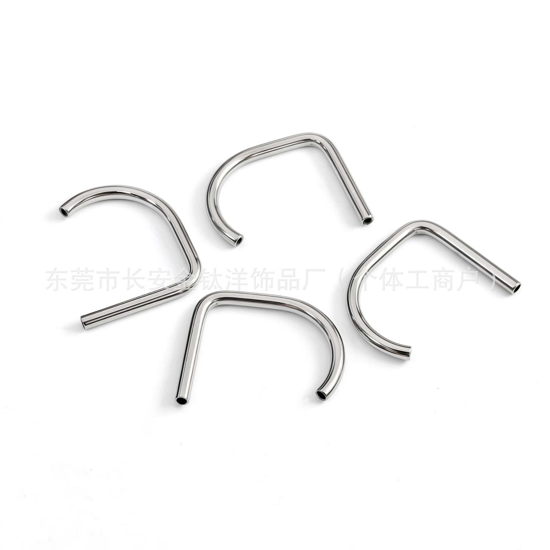 F136 Titanium D-Ring Internally Threaded Lip Ring Nose Ring Earring G23 Titanium Alloy Body Piercing Jewelry - Image 3