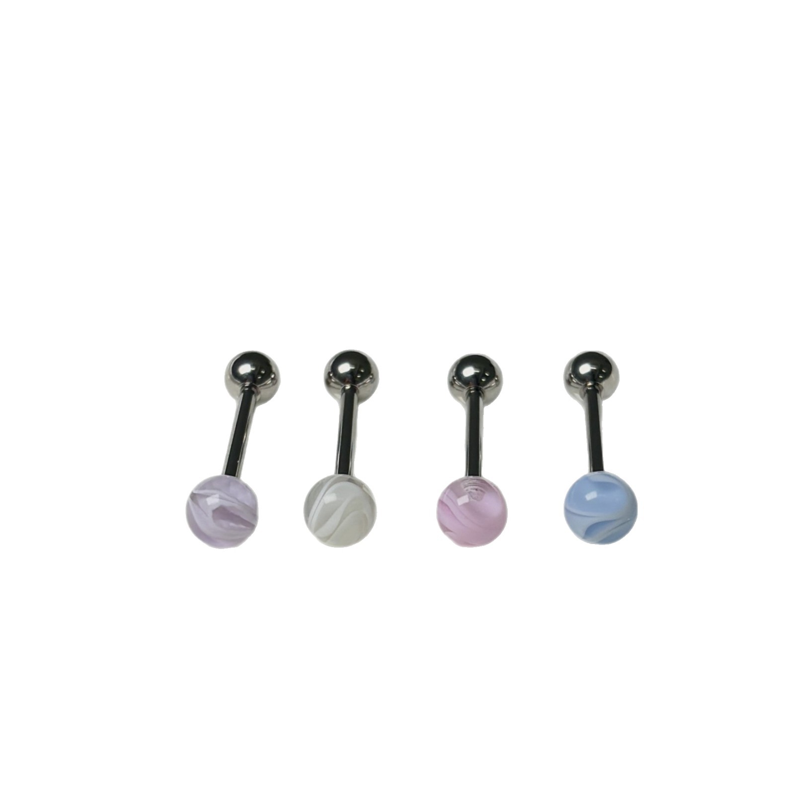 Cloud Pattern Acrylic Tongue Nail Steel Titanium External Thread Personalized Sweet and Cool Tongue Ring Hot Girl Piercing Jewelry - Image 5