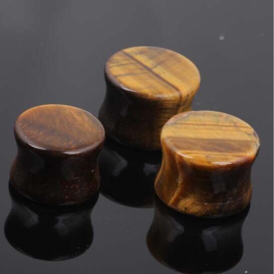 Tiger's Eye Acrylic Ear Tunnel Solid Ear Expander Plug Gauges for Body Piercing Hot Sale - Image 2
