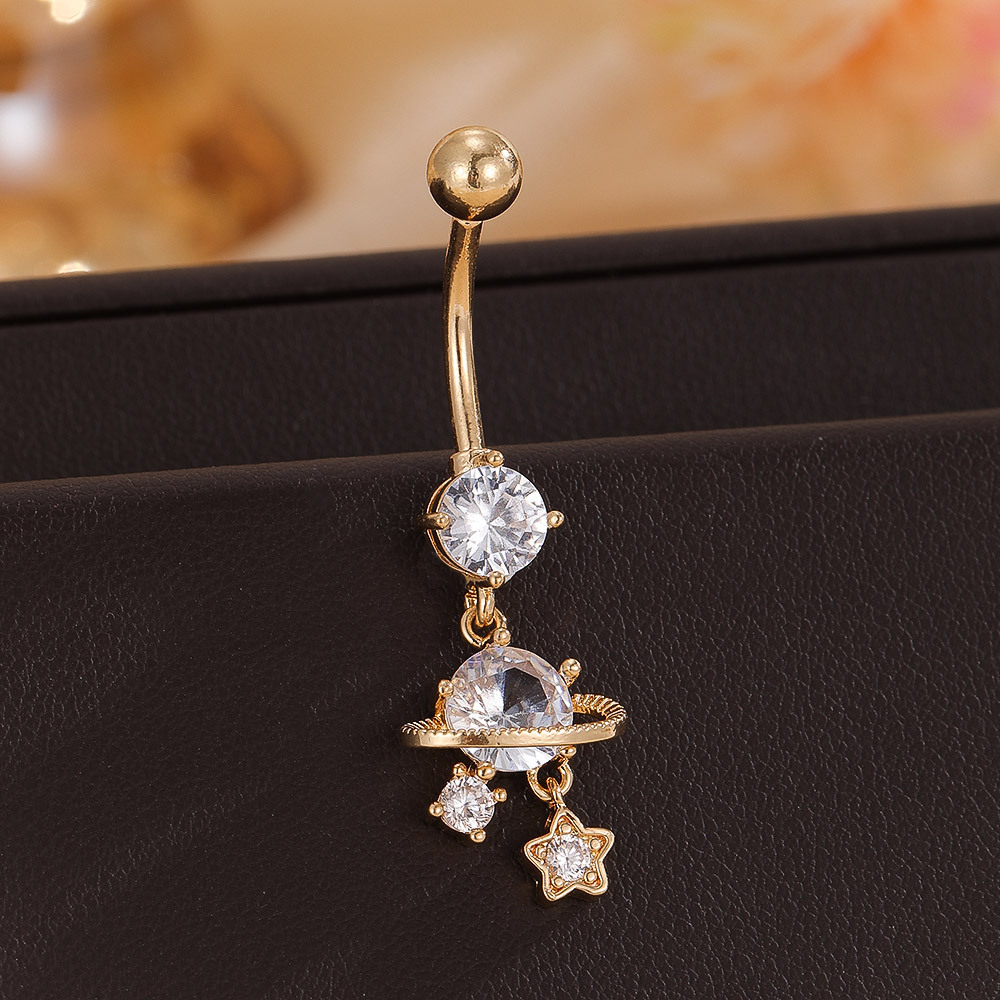 Woodland Flower Belly Button Ring 4 Gold Copper Drop Series Navel Piercing Jewelry Wholesale - Image 2