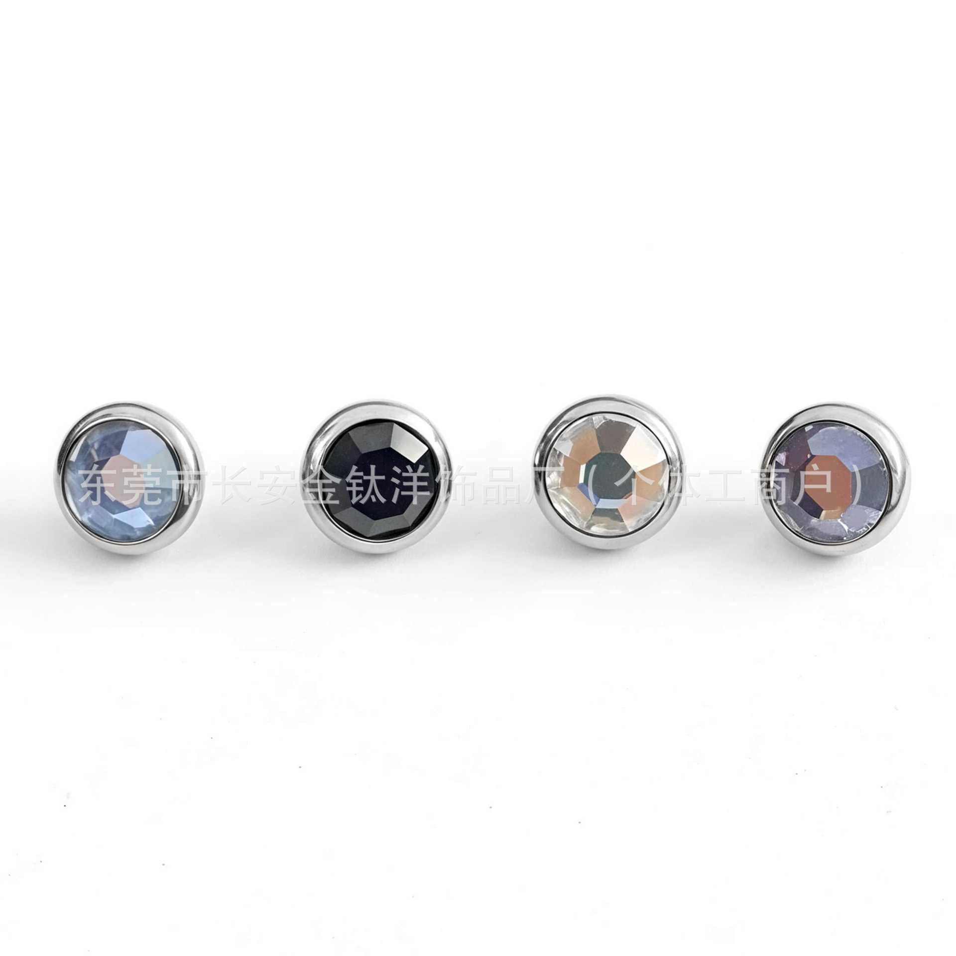 F136 Titanium Edged Czech Diamond Bone Nail Lip Tongue Nose Ear Piercing Jewelry - 5mm M1.2 - Image 2