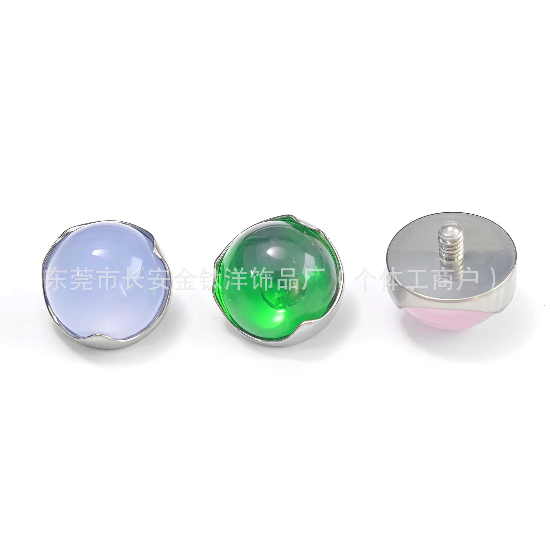 F136 Titanium Wave Edge Opal Flat Base Lip Ear Cartilage Barbell Piercing Jewelry - Image 2
