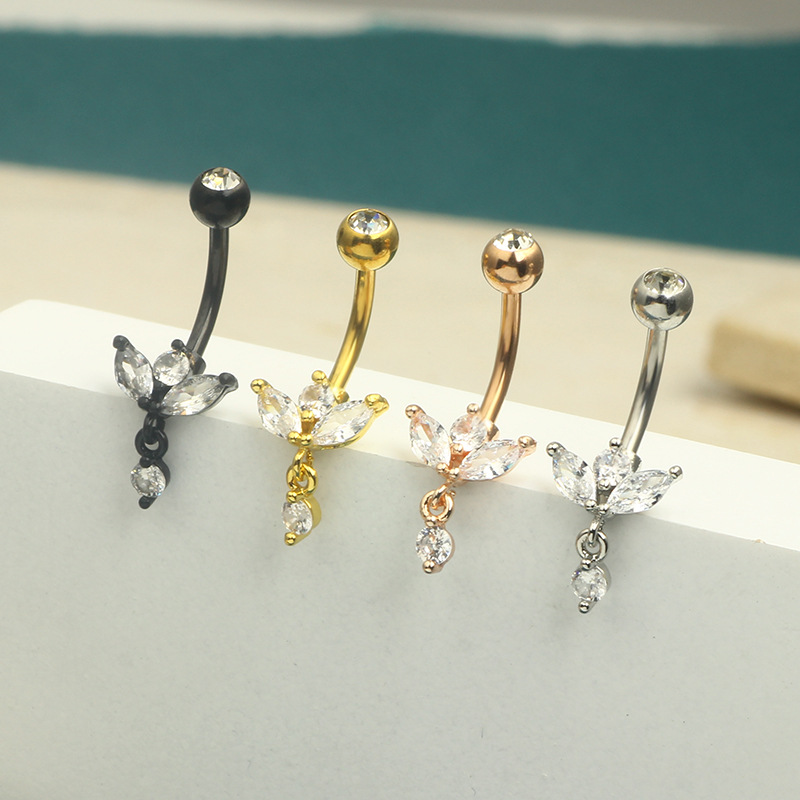 New Hot Sale Crown Zircon Navel Ring Belly Button Piercing Jewelry 4 Colors 316L Surgical Steel - Image 4