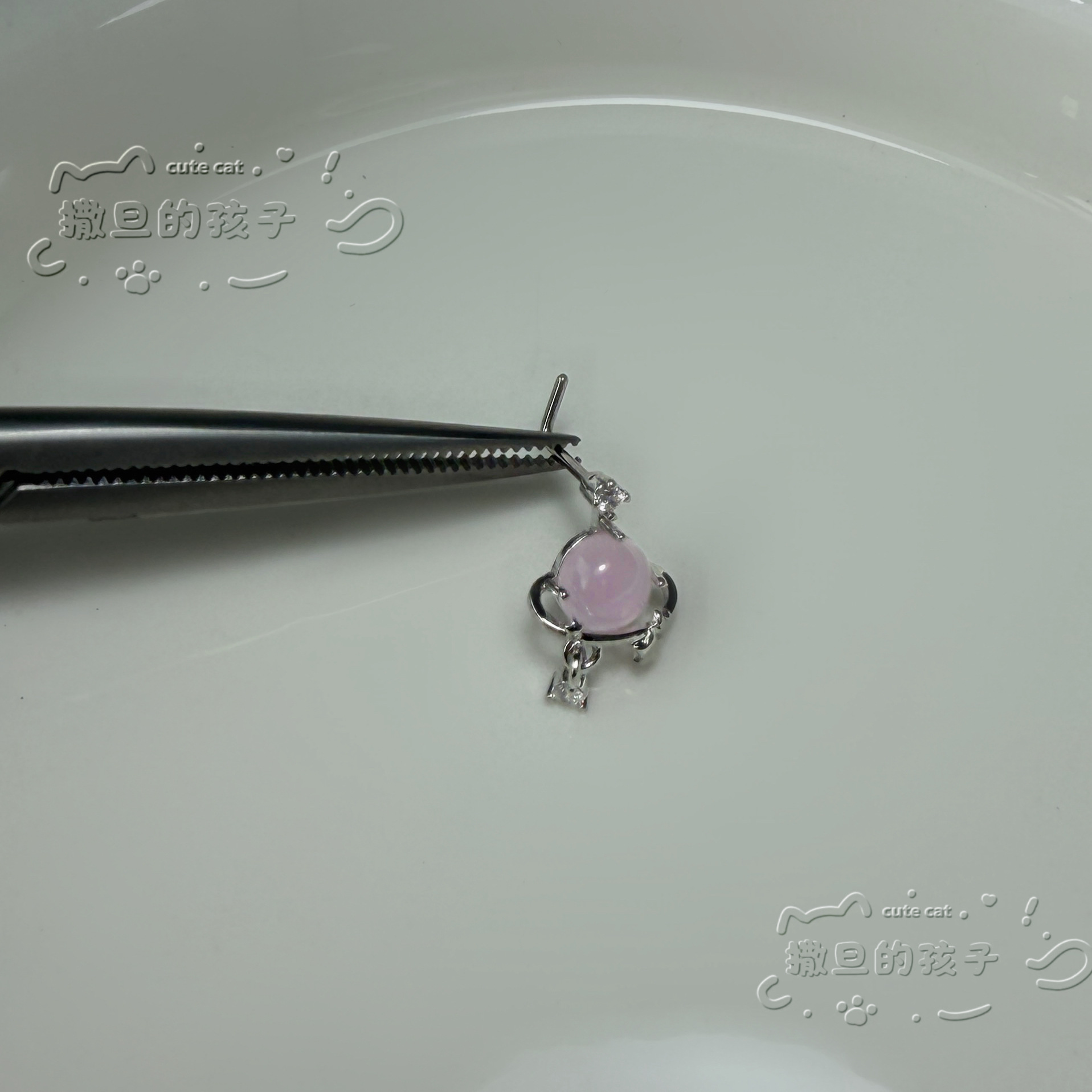 Satan's Child Peach Drunk Muse Nose Stud Sparkling Diamond Nose Ring 0.8mm Titanium Steel - Image 5