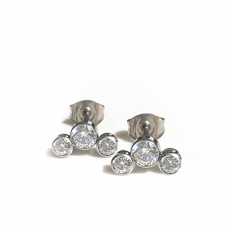 G23 Titanium Butterfly Buckle Ear Bone Stud with 5A Zircon - 0.8x11mm Ear Piercing Jewelry - Image 5