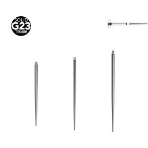 G23 Titanium Guide Pin F136 External Thread Needle for Ear Piercing Traction Tool 30mm