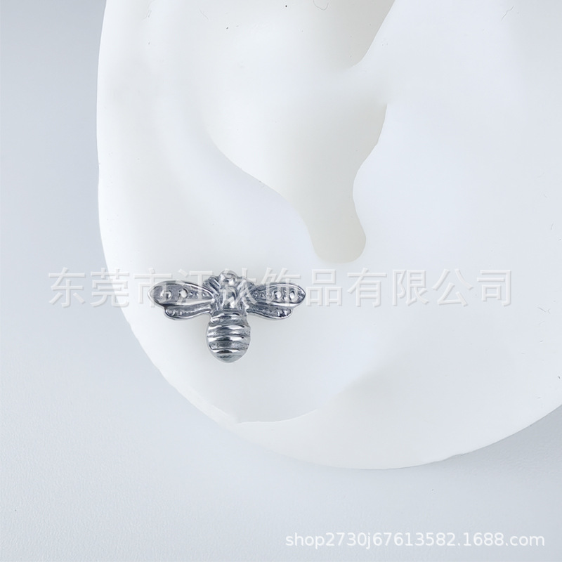 G23 Titanium Ear Bone Earring Bee Dragonfly Cross-border Hot Piercing Jewelry for Men Women - Image 2