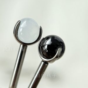 F136 Titanium Alloy Tongue Piercing Black White Zircon Comfortable Internal Thread Ball Tongue Barbell