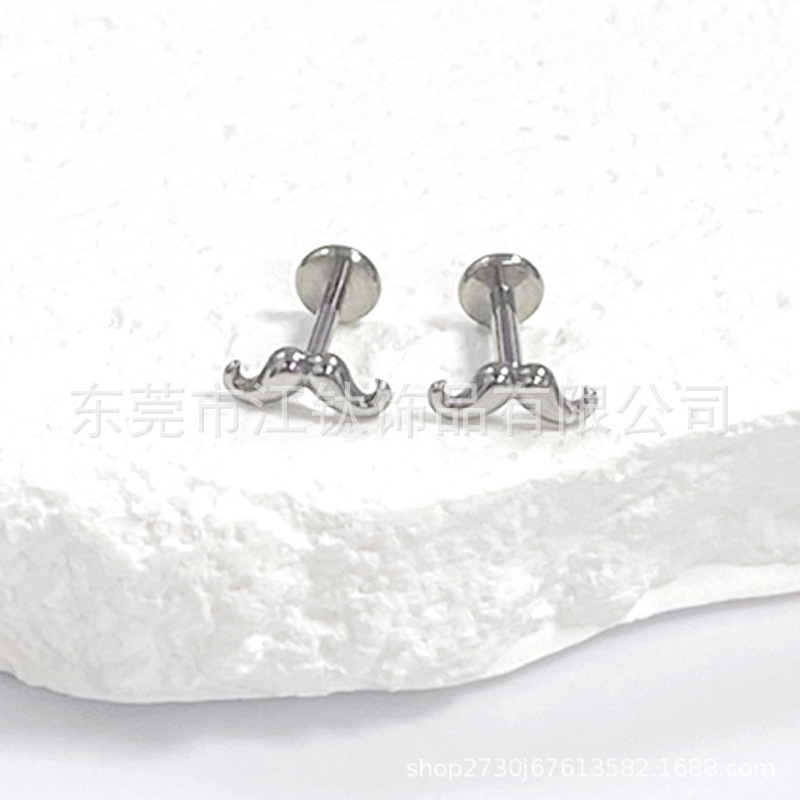 G23 Titanium Cartilage Stud Earring Gold 1.2x10mm Polished ASTM F136 Piercing Jewelry - Image 4