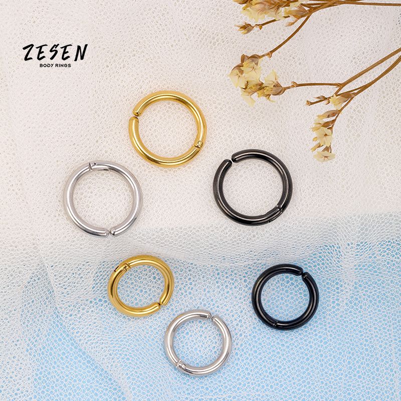 Zesen High Quality Full Bright Hand Throw Stainless Steel Ear Clip - No Ear Holes Men's Studs Women's Earrings - Image 4