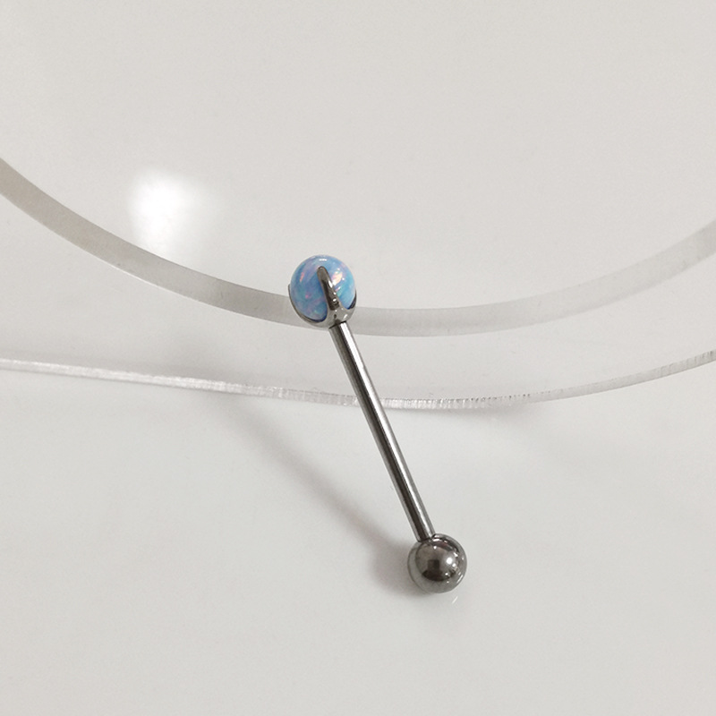 G23 Titanium Tongue Barbell Opal Ball Oral Piercing Jewelry Lip Ear Cartilage - Image 4