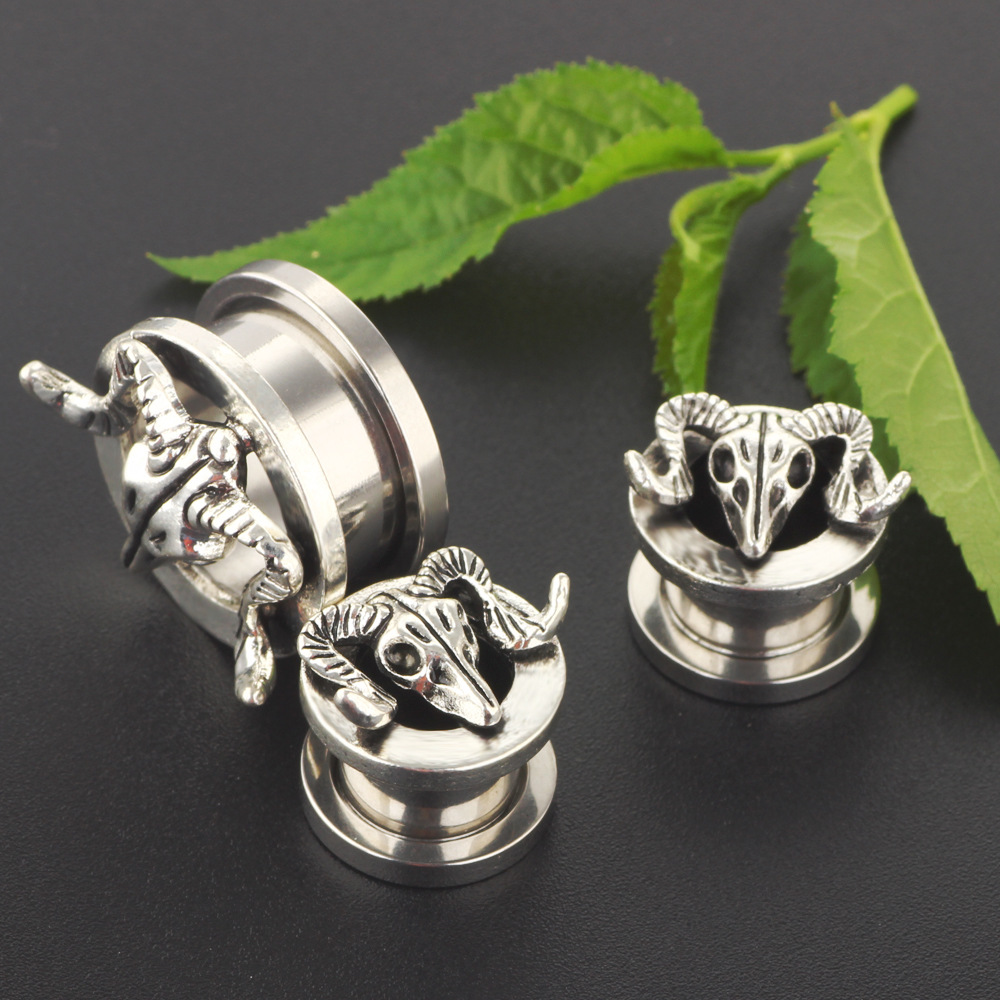 Geometric Ear Tunnels 6mm-16mm Stainless Steel Ear Stretching Piercing Jewelry - Image 5