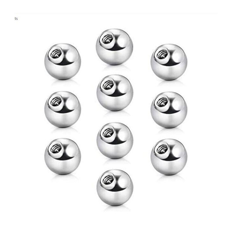 Zesen Stainless Steel Round Ball Tongue Nail Lip Nail Replacement Ball Piercing Jewelry Wholesale - Image 3