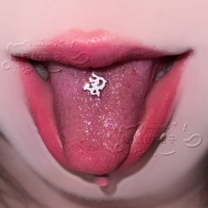 Satan's Child 'Roll' Drinkable Tongue Barbell 16mm Length 1.6mm Thick Stainless Steel Tongue Piercing Jewelry