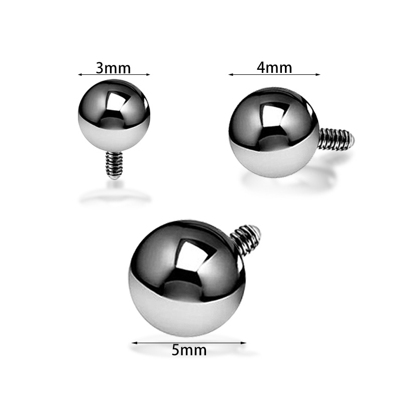 F136 Titanium Alloy External Thread Ball G23 Titanium Ear Cartilage Stud with Internal Thread Post Basic Accessories - Image 5