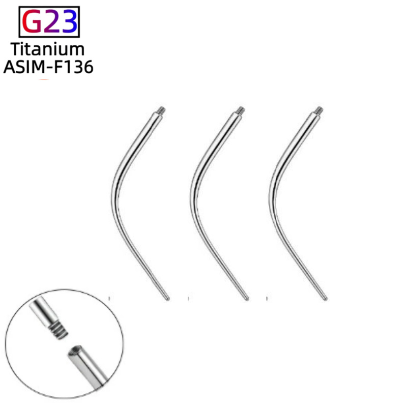 Stainless Steel Guide Needle Curved Pin for Nose Ear Body Piercing Jewelry Auxiliary Tool - Image 4