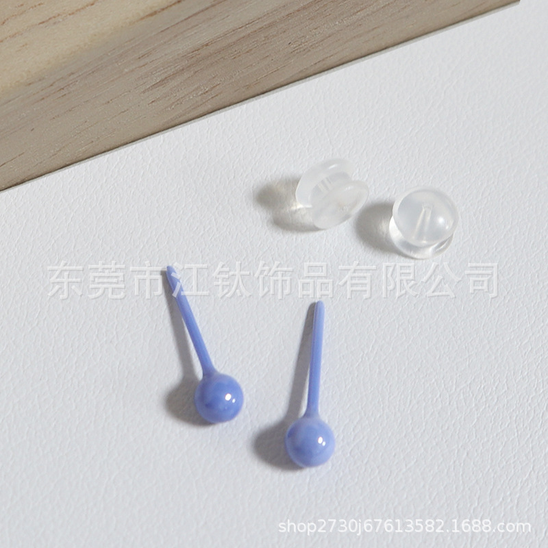 Biological Pure Ceramic Candy Color Ear Bone Stud 4mm Cartilage Piercing Jewelry - Image 4