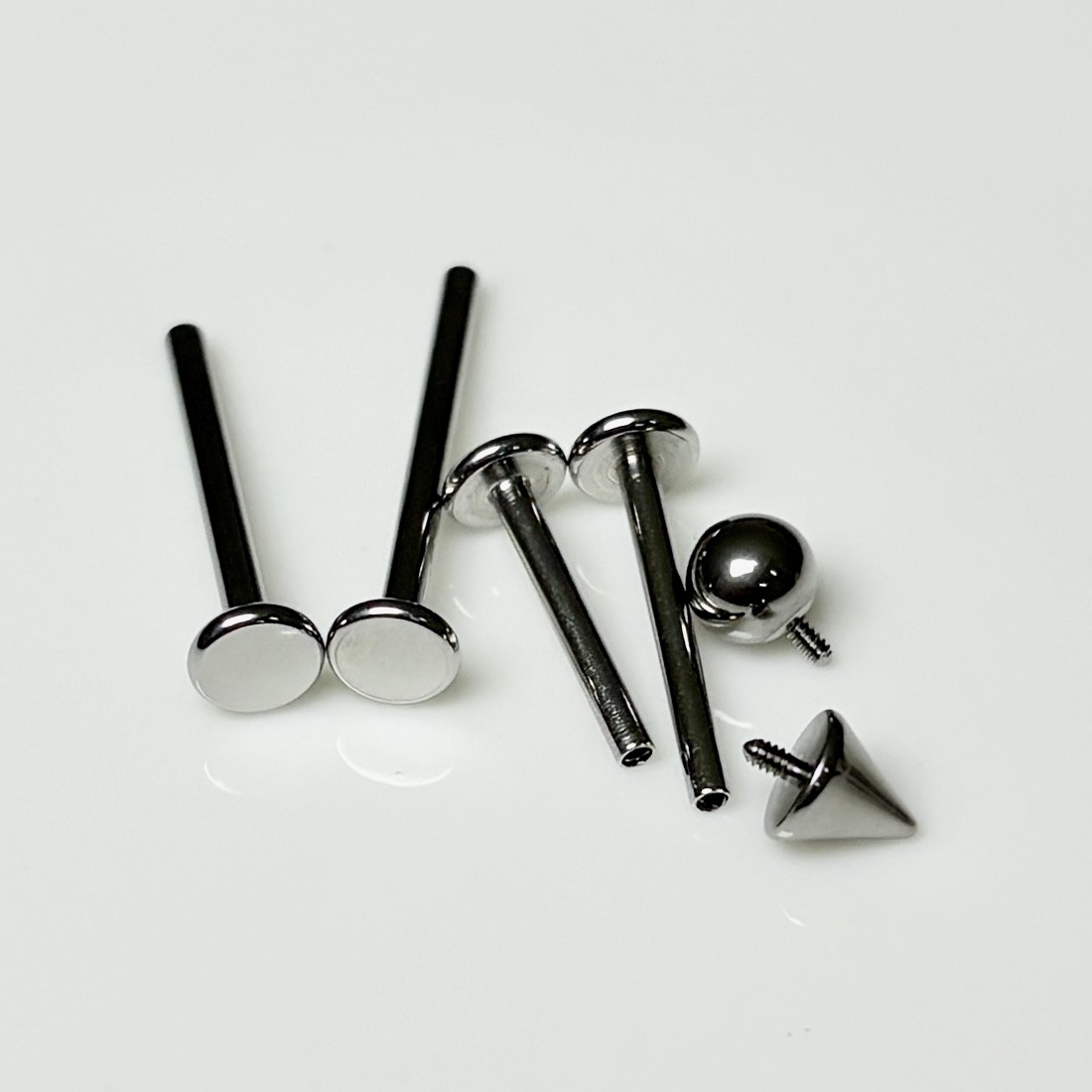 316L Surgical Steel Internally Threaded Lip Nail Replacement Rod for Lip Piercing, 16mm Length, 1.2mm Gauge, Universal Fit - Image 4