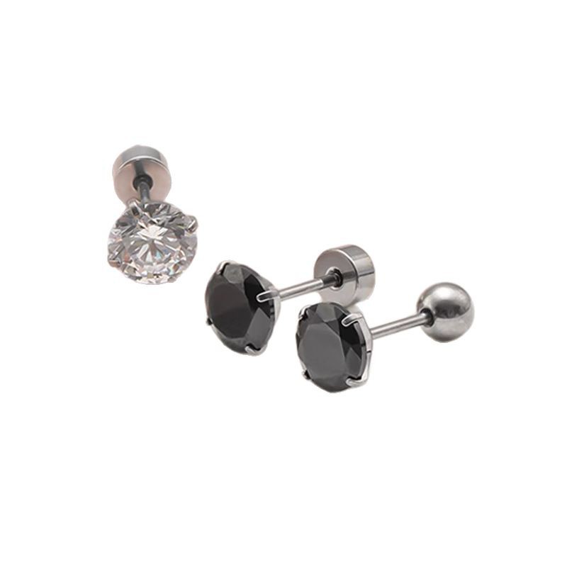 2025 New Flash Titanium Alloy CZ Diamond Huazi Ear Bone Nails Cartilage Earrings for Women Surgical Steel - Image 5