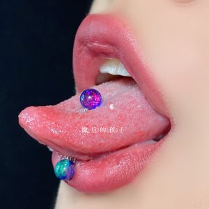 Acrylic Replacement Tongue Nail 14G External Thread Tongue Piercing Jewelry for Hot Girls