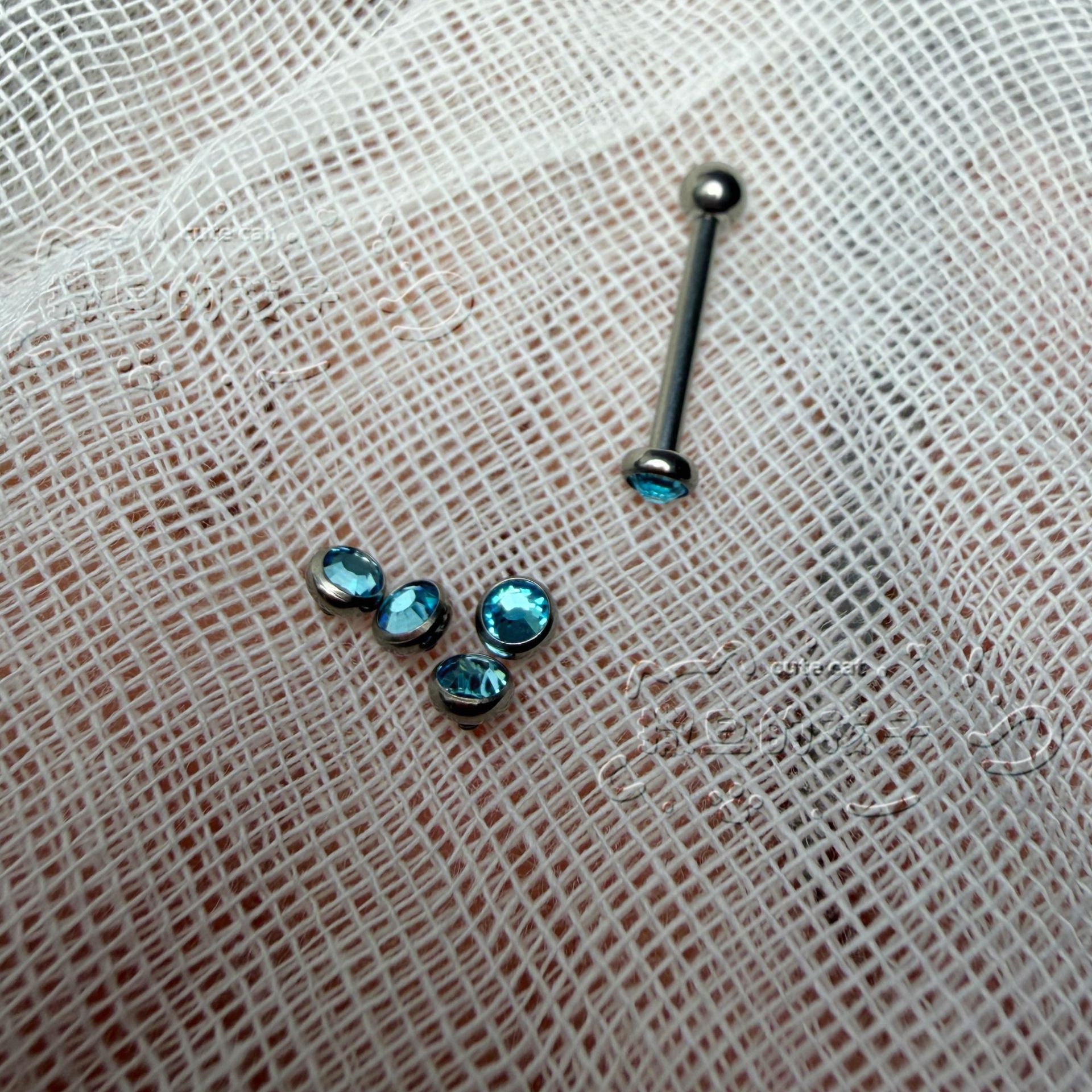 Satan's Child Mini 4mm Small Diamond F136 Titanium Alloy Tongue Piercing 14g Internal Thread, Long or Short Shank, Non-Abrasive - Image 4