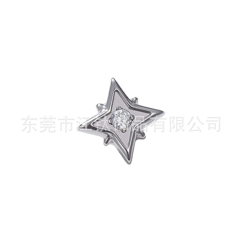 G23 Titanium Four-Star Ear Stud with Zircon - ASTM F136 Piercing Jewelry for Cartilage - Image 5