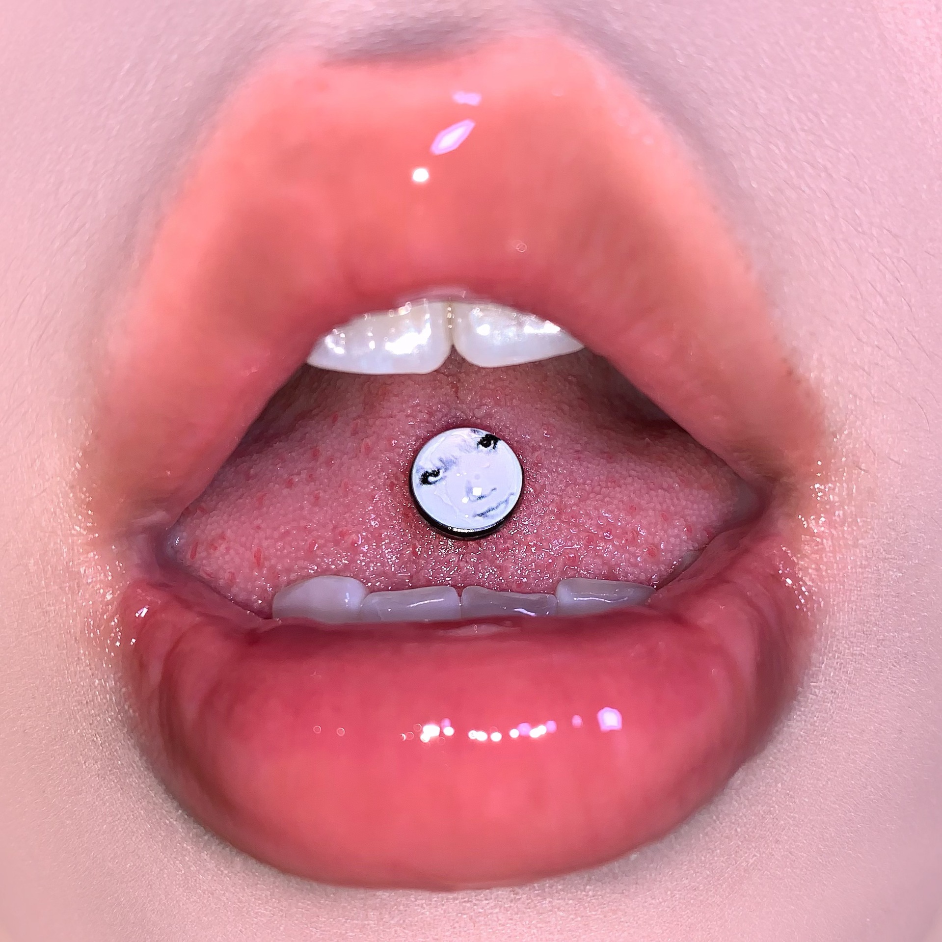 Funny Dragon Face Tongue Barbell Stainless Steel External Thread Tongue Piercing Jewelry Wholesale - Image 3