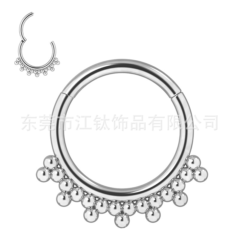 G23 Titanium Nose Ring Welding Bead Ball - 1.2x10mm Gold Nose Stud for Women Men - Image 5