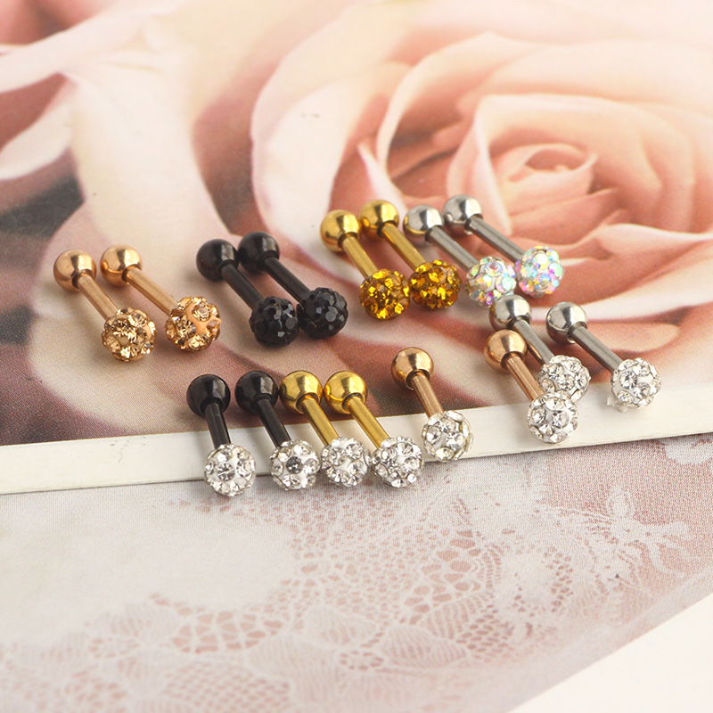 Stainless Steel Star Zircon Earrings Light Luxury Niche Design for Women Men - Image 5