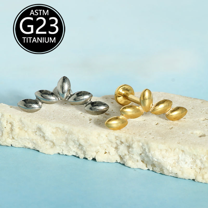 G23 Titanium Flat Back Earrings 16G Labret Studs for Ear Cartilage Lip Piercing Unisex - Image 2